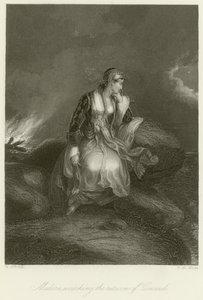 Medora observando el regreso de Conrad de Edward Henry Corbould