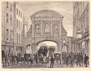 Temple Bar en Fleet Street, c.1870 de Edward Henry Fahey