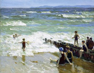 Bañistas en el Rompeolas