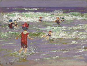 Pequeño bañista del mar de Edward Henry Potthast