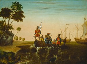 El desembarco de Colón de Edward Hicks