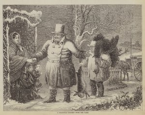 Un regalo de Navidad de la granja