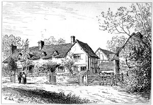 Cabaña de Mary Arden en Wilmcote, Warwickshire, 1885 de Edward Hull