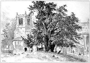 Iglesia de Snitterfield, Snitterfield, Warwickshire, 1885