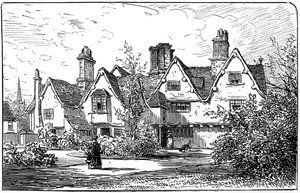 La casa del Dr. John Hall, Stratford-upon-Avon, Warwickshire, 1885 de Edward Hull