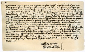 Carta de Eduardo IV a Francisco II, Duque de Bretaña, 9 de enero de 1471 de Edward IV King of England