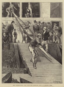La carrera internacional de botes, la tripulación americana en el astillero de Biffen de Edward John Gregory