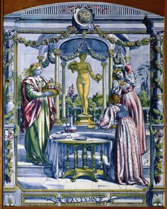 Otoño, de una serie de paneles de azulejos para la Cocina Holandesa, 1867-8 de Edward John Poynter