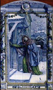 Enero, de una serie de paneles de azulejos para la Cocina Holandesa, 1867-8