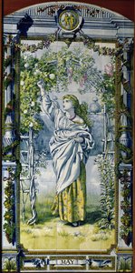 Mayo, de una serie de paneles de azulejos para la Cocina Holandesa, 1867-8 de Edward John Poynter