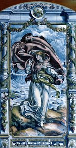 Octubre, de una serie de paneles de azulejos para la Cocina Holandesa, 1867-8
