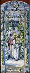 Primavera, de una serie de paneles de azulejos, diseñados por Sir Edward Poynter y hechos por Minton, Campbell and Company, para la Cocina Holandesa, 1867-8 de Edward John Poynter