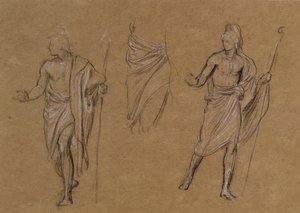 Estudio de pastores, c.1875 de Edward John Poynter