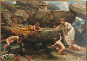 Las Maravillas de las Profundidades: un Idilio de Edward John Poynter