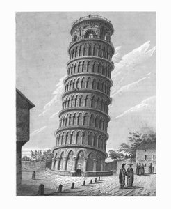 La torre inclinada de Pisa, c1824