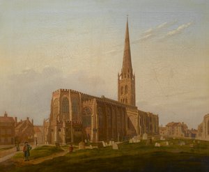 Iglesia de San Miguel, Coventry, c.1824 de Edward Junior Rudge