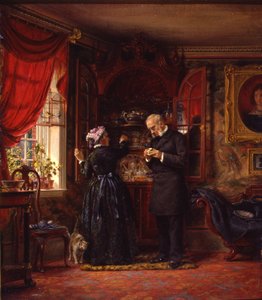 Un amante de la porcelana antigua, 1880 de Edward Lamson Henry