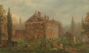 El ataque a la casa de Chew durante la batalla de Germantown, 1777 de Edward Lamson Henry