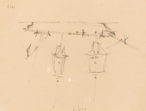 Un barco de vela [verso], 1839-1845 de Edward Lear