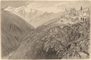 Un Pueblo en un Santuario en la Cima de una Colina de Lampedusa, 1884-1885