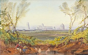 Un descanso de camino a Pisa de Edward Lear