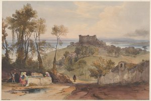 Vistas de Roma y sus alrededores en Bracciano, lámina 2, 1841 de Edward Lear