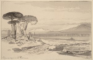 Campiña de Roma de Edward Lear