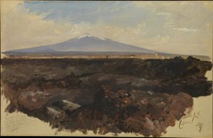 Catania y el Etna de Edward Lear