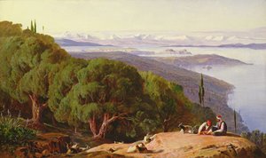 Corfú desde la colina de Gastouri, 1857-58