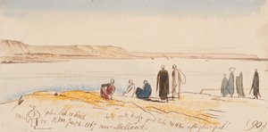 Gebel Shk. es Said, cerca de Mellawi; 17:00 h, 6 de enero de 1867 (90) de Edward Lear