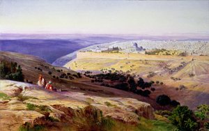 Jerusalén desde el Monte de los Olivos, Amanecer, 1859 de Edward Lear