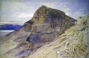 Masada en el Mar Muerto de Edward Lear