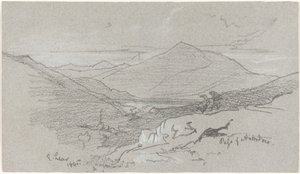 Vista Montañosa desde Antrodoco de Edward Lear