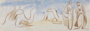 Estudios sobre camellos y hombres egipcios de Edward Lear