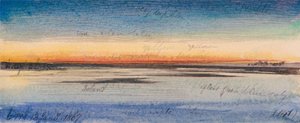 Puesta de sol en el Nilo de Edward Lear