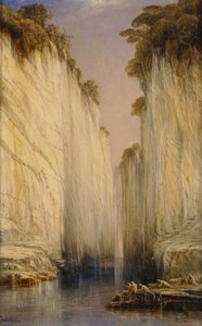 Las rocas de mármol - Nerbudda Jubbulpore, 1882 de Edward Lear