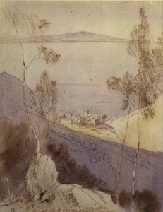 El Monasterio de Esphigmenou de Edward Lear
