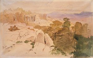 El Templo de Apolo en Bassae, Grecia, 1849 de Edward Lear