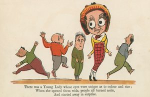 Había una joven cuya mirada era única en color y tamaño, de 