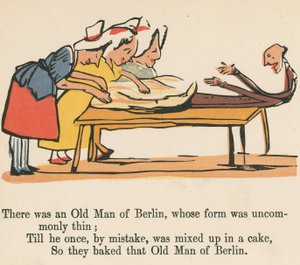 Había un Viejo de Berlín, cuya forma era inusualmente delgada, de 