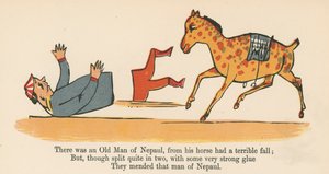 Había un anciano de Nepal, que de su caballo tuvo una terrible caída, de 