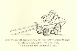 Había una persona mayor de Pett, que estaba parcialmente consumida por el arrepentimiento de Edward Lear