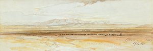 Dos vistas de Tebas de Edward Lear