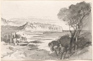 Vista a través de una Bahía Mónaco, 1884-1885 de Edward Lear