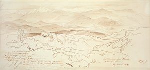 Vista desde las montañas sobre Phonia de Edward Lear