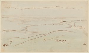 Vista de Turín con la Superga de Edward Lear