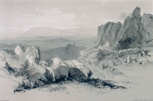 Vistas de Roma y sus Alrededores: Vista de Olevano de Edward Lear