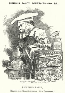 Caricatura de Punch: Frederick Settle Barff, químico inglés (grabado) de Edward Linley (after) Sambourne