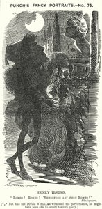 Caricatura de Punch: Henry Irving, actor inglés (grabado) de Edward Linley (after) Sambourne