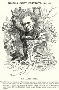 Caricatura de Punch: James Payn, novelista inglés (grabado) de Edward Linley (after) Sambourne